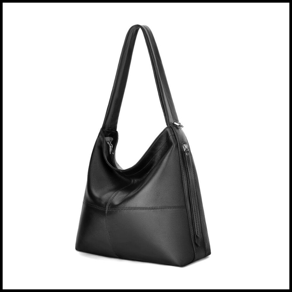 Genuine Leather Hobo Bag Crossbody Shoulder Tote Elegant Designer Handbag